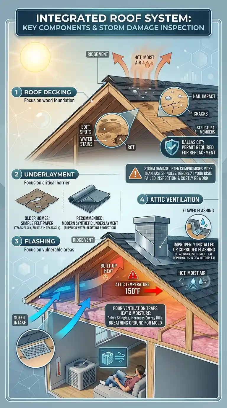 Showing a fully integrated roof system, designed for the weather in central and north TX